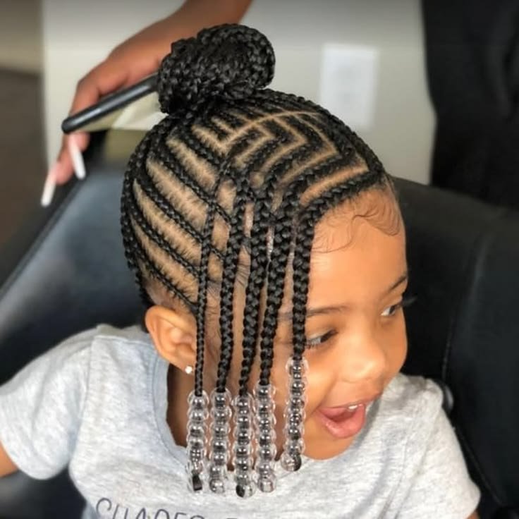 20 Toddler Braided Hairstyles With Beads _ ThriveNaija
